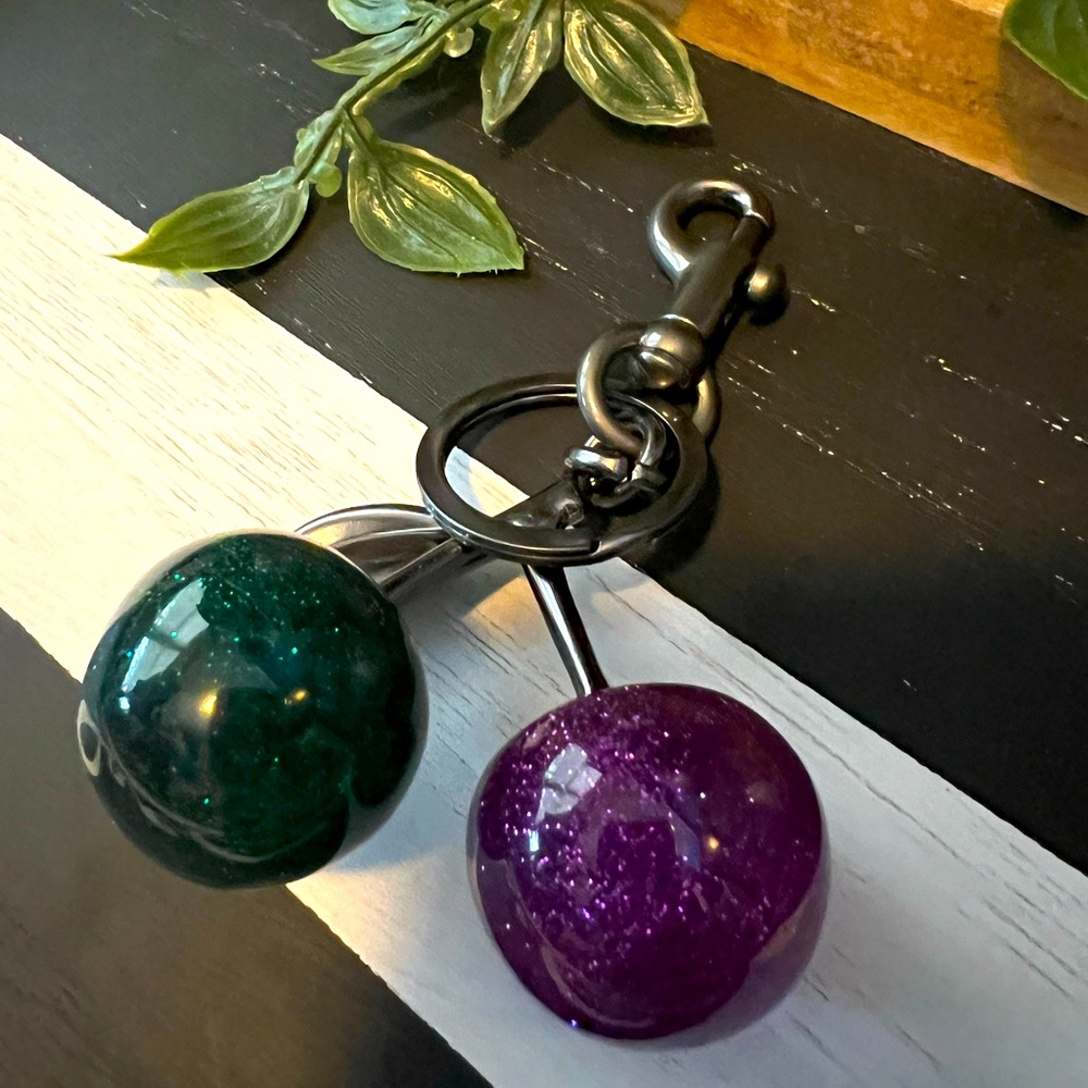 Stylish Keychain with Cherries